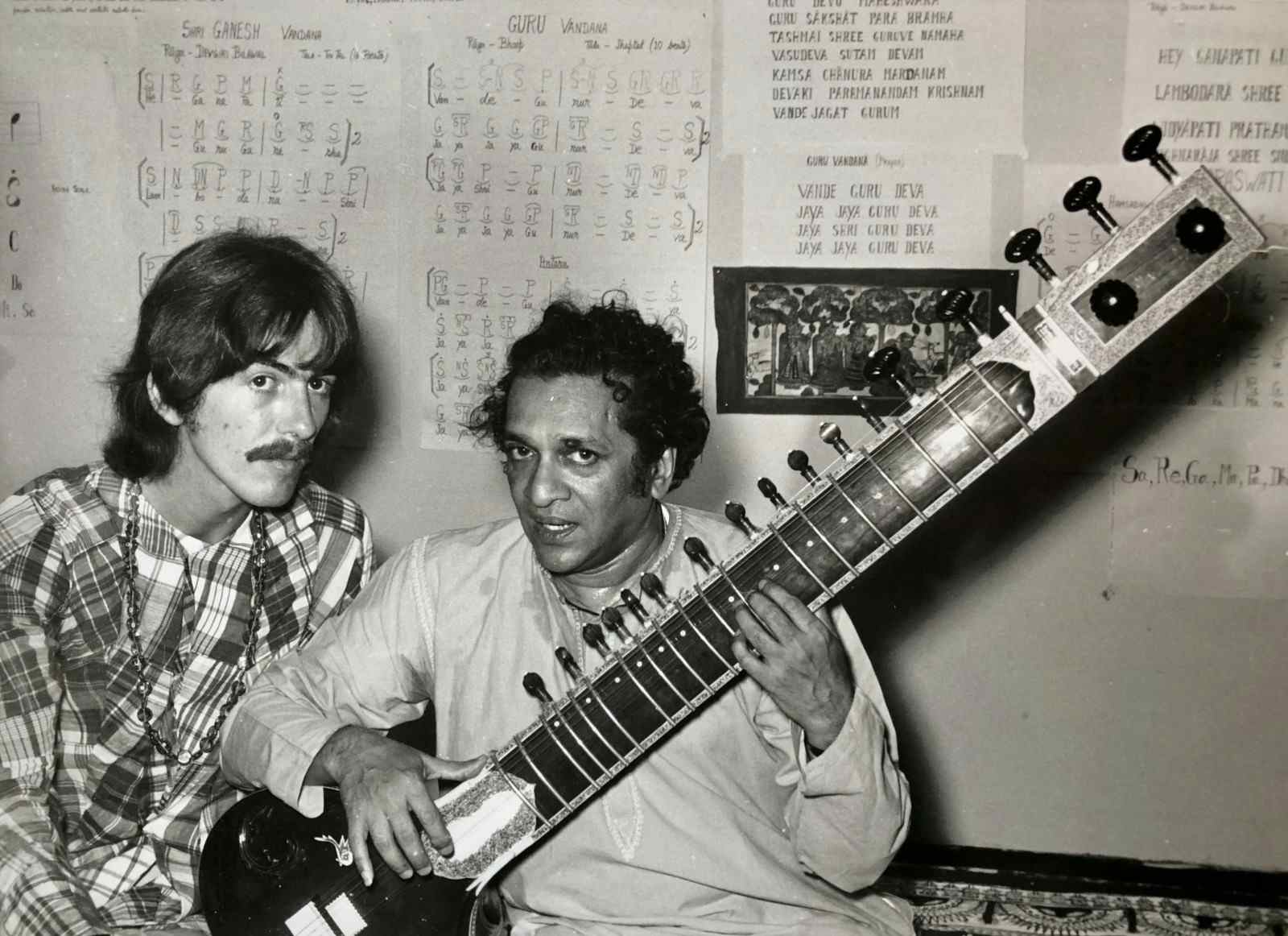 Ravi Shankar and George Harrison in Los Angeles in 1967 (Courtesy of the Ravi Shankar Foundation)