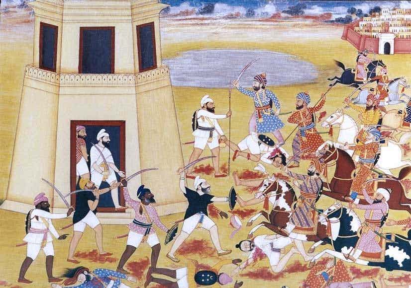 Sikhs in battle (Government Museum and Art Gallery, Chandigarh, sikhmuseum.com)